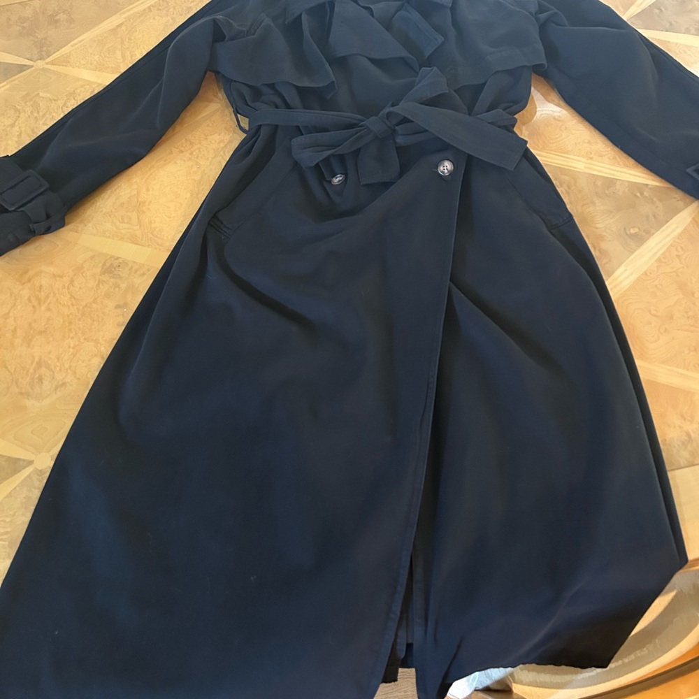 Boyish Black Trench Coat Long - The Maxwell in Black Beauty xl